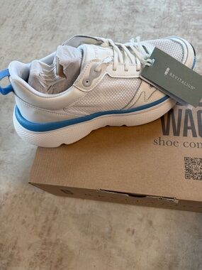 REVITALIGN White and Blue Women's Sneakers Clio Size 12